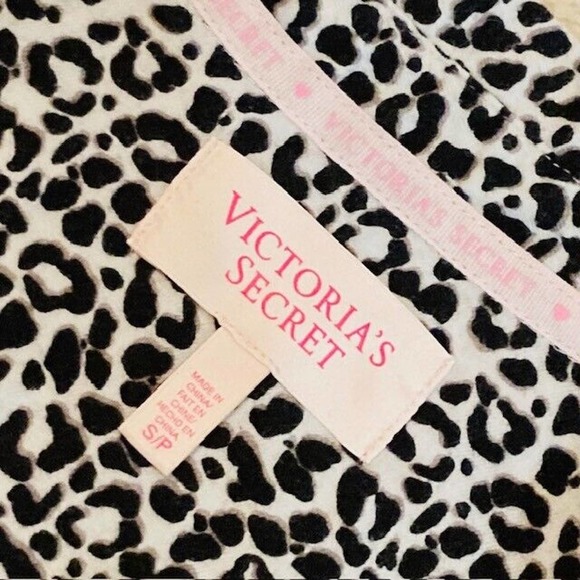 Victoria's Secret Small Animal Leopard Print Night Shirt Pajama PJ Dress Gown - Picture 10 of 12